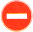 蓝底红叉交通标志图片