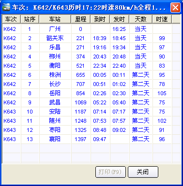 k642/k643是什么意思广州站16:25发往襄阳的一班火车呗铁路规定,列车