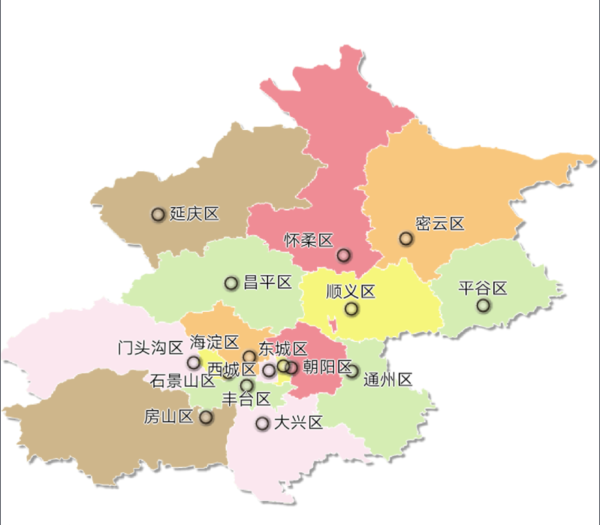 北京市各区县分布图图片